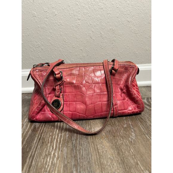 Dooney & Bourke Vintage Baguette Shoulder Bag Pink Alligator - Picture 2 of 10
